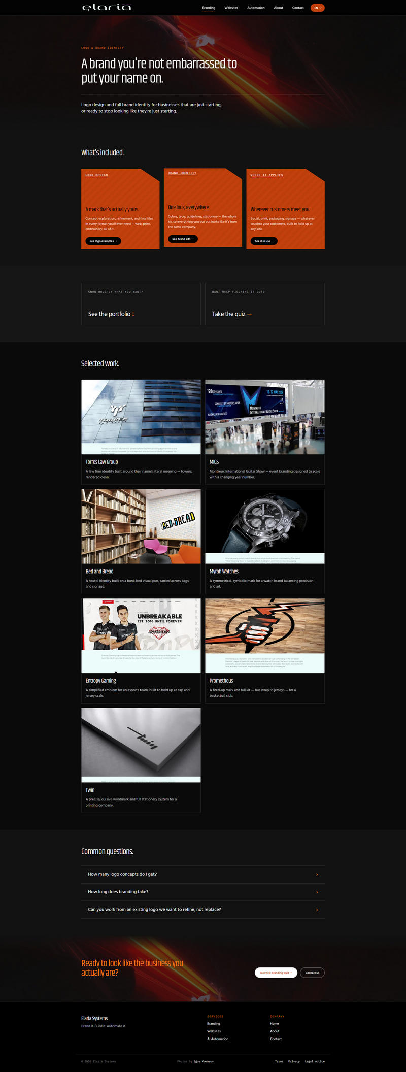 elaria.ch - Markenseite